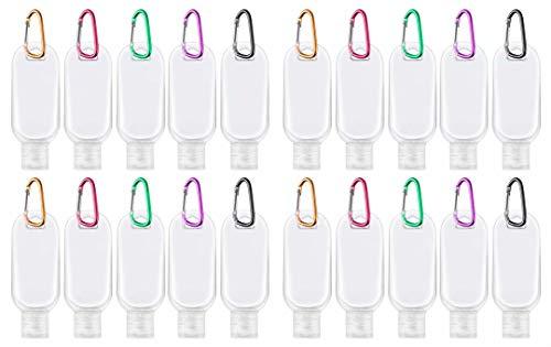 20 Pack Empty Portable Travel Bottles with Keychain