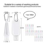 20 Pack Portable Leakproof Travel Bottles with Keychain