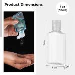 Clear Travel Bottles - 100 Pack of 1 oz Flip Caps
