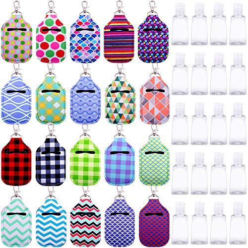 DUUFIN 40-Piece Bulk Hand Sanitizer Holder and Bottle Set
