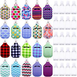 40-Piece Travel Bottle Set with Keychain Holders