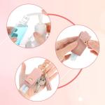 Portable Leather Hand Sanitizer Keychain Holders (2-Pack)
