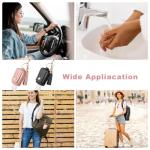 Portable Leather Hand Sanitizer Keychain Holders (2-Pack)