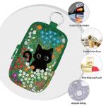 Cute Floral Cat Hand Sanitizer Holder Pouch