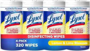Lysol Multi-Surface Antibacterial Cleaning Wipes, 4-Pack