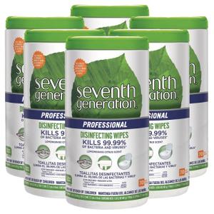 Seventh Generation Lemongrass Disinfecting Wipes, 70 Count