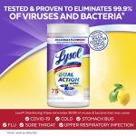 Lysol Dual Action Citrus Disinfecting Wipes, 75 Count