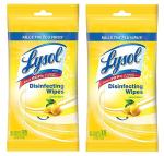 Lysol Lemon Scent Disinfecting Wipes, 15 Count