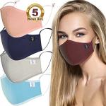 BigSmile 5 Pack Washable Adjustable Cloth Face Masks