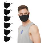 Washable 3-Ply Face Masks 6-Pack - Black