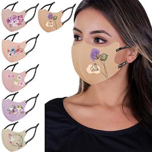 Colorful Adjustable Washable Cloth Face Masks - Set of 6