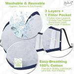 BigSmile 5 Pack Washable Adjustable Cloth Face Masks