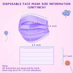 Colorful 3-Ply Kids Disposable Face Masks 100 Pcs