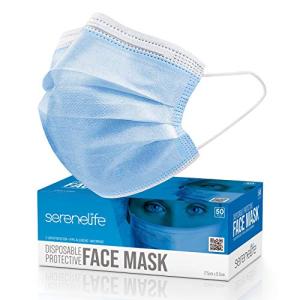 SereneLife 50 Count Disposable Kids Face Masks Blue