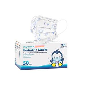 50 Pack Disposable Kids Face Masks - Blue