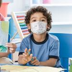 50 Pack Disposable Kids Face Masks - Blue