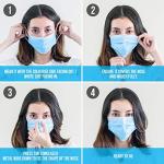 SereneLife 50 Count Disposable Kids Face Masks Blue