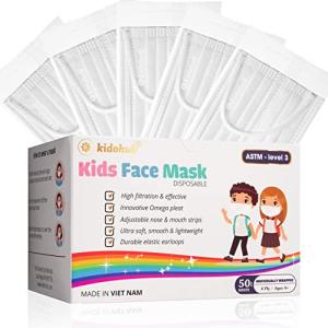 Kids 4 Ply Disposable Medical Face Masks, 50 Pack