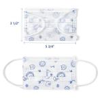 50 Pack Disposable Kids Face Masks - Blue