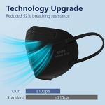 50-Pack Black KN95 Disposable Face Masks