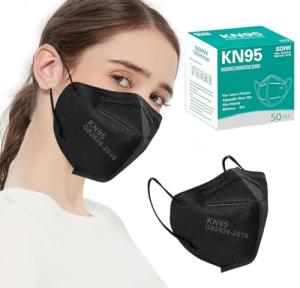 50PCS Black KN95 5-Layer Face Masks