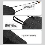 Teqifu 50 Pack Black KN95 Face Masks