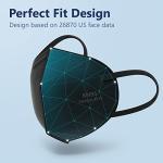 50-Pack Black KN95 Disposable Face Masks