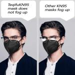 Teqifu 50 Pack Black KN95 Face Masks