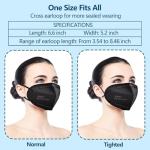 50PCS Black KN95 5-Layer Face Masks