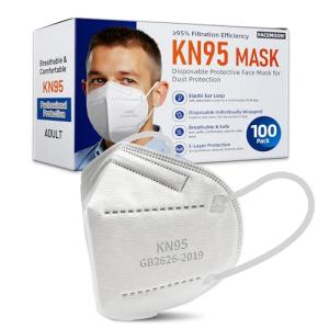KN95 Disposable Face Masks for Adults - 100 Pack