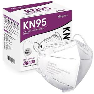50 Pack KN95 Disposable Safety Masks - White