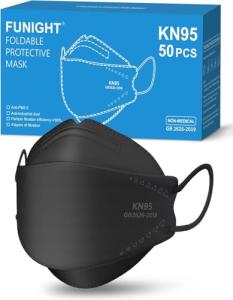 50 Pack Black KN95 Masks for Adults