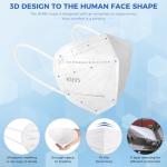 60 Pcs Adjustable KN95 Disposable Face Masks