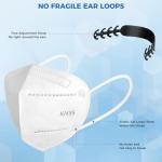 60 Pcs Adjustable KN95 Disposable Face Masks