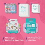 Travel First Aid Kit with Cute Bandaids and Wipes