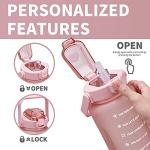 Large 64oz Water Bottle with Time Markers