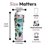 50 Strong 30 oz Reusable Water Bottle - Floral
