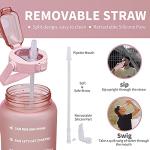 Large 64oz Water Bottle with Time Markers