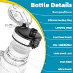 Motivational 32 oz Water Bottle with Time Markers