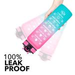Motivational 32 oz Water Bottle with Time Markers