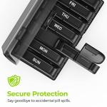 Chic Black Pill Organizer for Weekly Vitamins