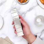 Elegant 7-Day Pill Organizer in Silver Metallic