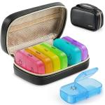 AUVON 7-Day AM PM Pill Organizer with Travel Bag