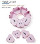 Cute Weekly Pill Organizer with Floral Design
