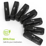 Chic Black Pill Organizer for Weekly Vitamins