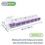EZY DOSE XL Weekly Push Button Pill Organizer