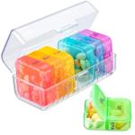 7-Day Pill Organizer with Rainbow Colors