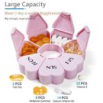 Cute Weekly Pill Organizer with Floral Design