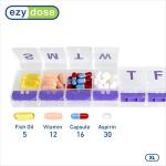 EZY DOSE XL Weekly Push Button Pill Organizer