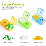 AUVON 7-Day AM PM Pill Organizer with Travel Bag